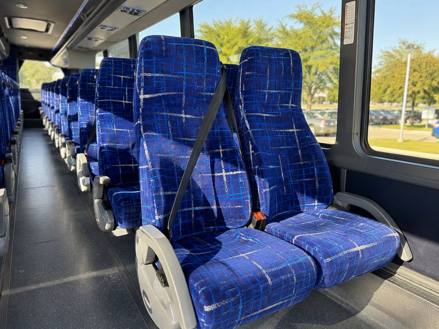 little rock charter bus interior